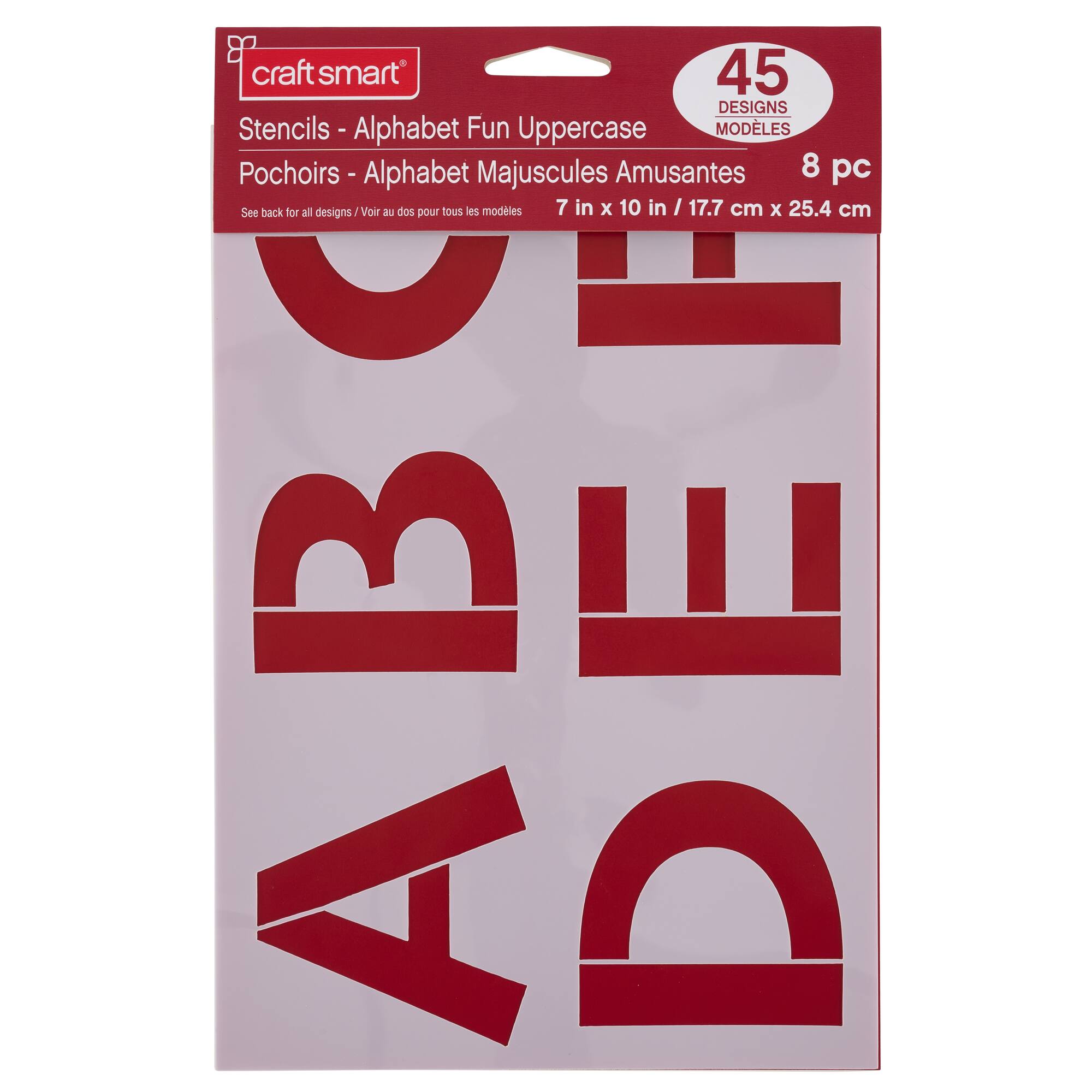 2.7" Fun Uppercase Font Alphabet Stencils by Craft Smart®